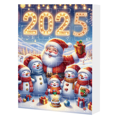 24ήμερο επαναχρησιμοποιήσιμο ημερολόγιο Advent με εορταστικές πόρτες 1
