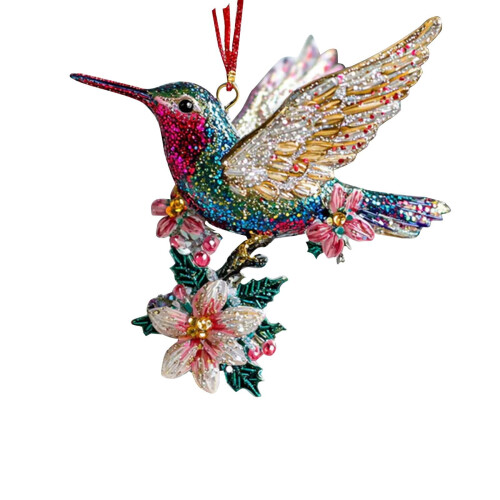 Glitrende kolibri julekugle