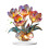 Sculpture de fleur en acrylique moderne, impression 2D,-style D 1