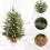 Árvore de Natal artificial pré-iluminada com LEDs brancos quentes de 45 cm (18 polegadas) 2