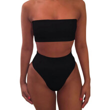 Damesbadpakken, strapless bandeau bikini set, tweedelig badpak