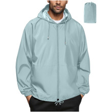 Men's Lightweight Waterproof Softshell Jacket, Full Zip, Hooded Windbreaker for Hiking, Camping, Hunting – Compatible with Outdoor Activities