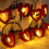 Wooden Heart LED String Lights, 20 Warm White/Red, Battery 5