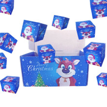 Lot de 5 grands sacs cadeaux de Noël, boîte cadeau surprise « Joyeux Noël », enveloppe rouge rebondissante, boîte cadeau romantique pour créer