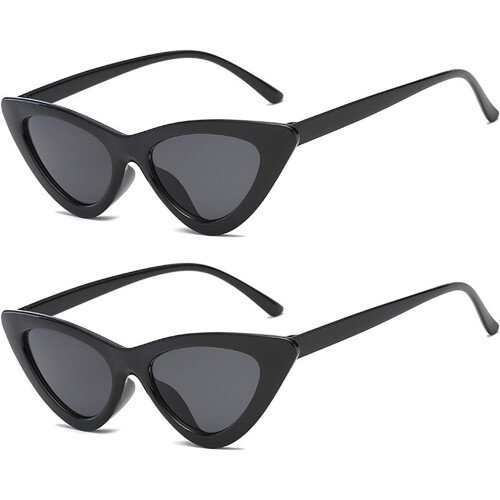 Ρετρό vintage στενά γυαλιά ηλίου cat eye για γυναίκες με πλαστικό σκελετό clout