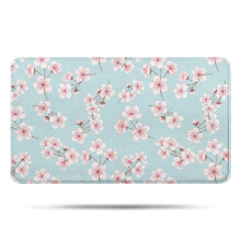 Tapis de bain en microfibre à motif floral, 43 x 76 cm, antidérapant