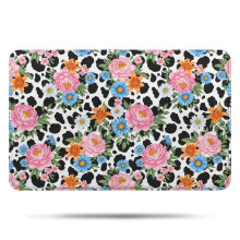 Tapis de bain en microfibre à motif floral antidérapant 43 x 69 cm