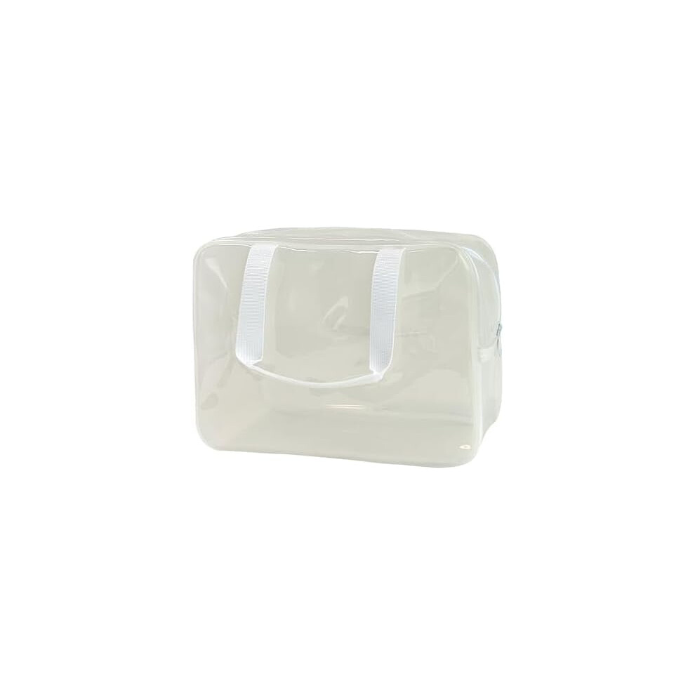PVC Clear Transparent Large Zipper Cosmetic Pouch with Handle â Travel Toiletry Organizer (A23014-101-44)