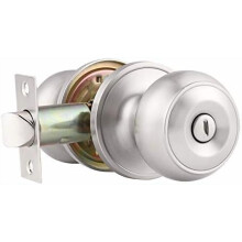 1 paquete de pomo de puerta de privacidad de níquel satinado, pomos de puerta sin llave para interiores/exteriores, juego de cerraduras, pomos de