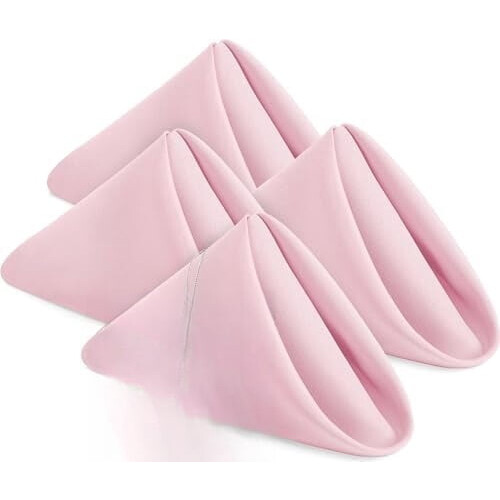 Serviettes de table blanches en polyester 17 x 17 pouces (paquet de 24)