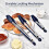 Λαβίδα κουζίνας U-Taste 7/9/12" ανθεκτική στη θερμότητα, 480F, άκρες σιλικόνης και λαβή 7