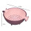 Double Rotating Drain Basket – Pink & White, 30 cm 3
