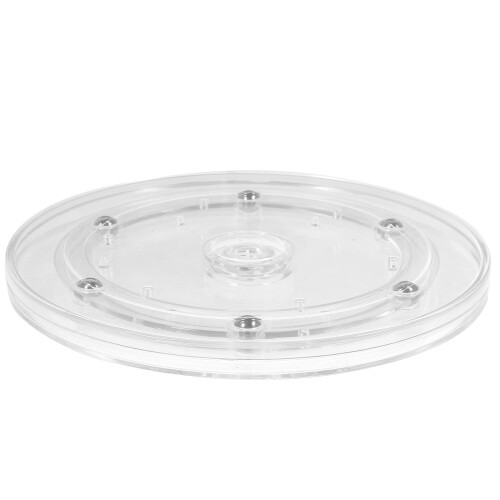 Conjunto de 1 bandeja giratória redonda de 6 polegadas com rotação de 360 graus, em cores transparentes e sortidas.