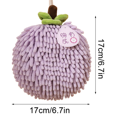 Χειροπετσέτες Fuzzy Ball, Διακοσμητική πετσέτα μικροϊνών μονόχρωμης σενίλ, 1
