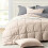 Twin Comforter Set Beige Grey Reversible 2-Piece 1