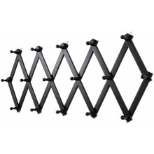 Appendiabiti da parete a fisarmonica con 16 ganci, in legno, espandibile, per cappotti, cappelli, berretti da baseball, tazze da caffè, gioielli