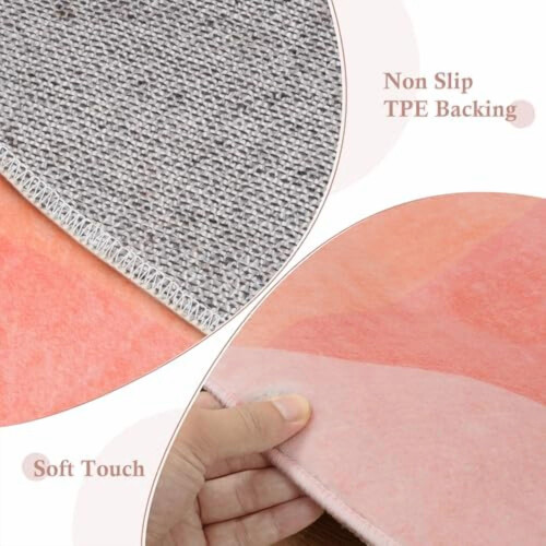 Στρογγυλό χαλί Pink4ft – Μαλακό, αντιολισθητικό, πλενόμενο χαλάκι παιδικού δωματίου 1