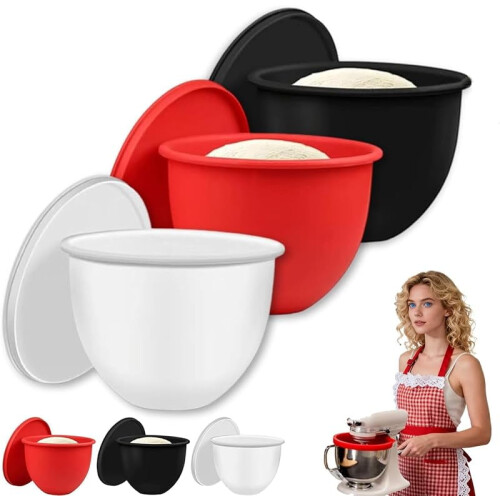 Silicone Bowl Liners for KitchenAid 5 Qt Mixer with Lids