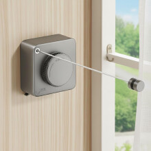 Einziehbare Wäscheleine für den Innenbereich, 4,6 m langes, robustes Edelstahlseil, platzsparender Wandtrockner für Badezimmer, Balkon,