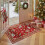 Christmas small area rug 2x3 ft red snowflake boho washable 3