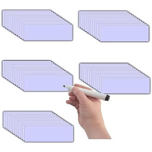 Etichette magnetiche cancellabili a secco (1x3", 60 pezzi), etichette riutilizzabili per ufficio/aula, frigorifero e lavagna, viola chiaro pastello