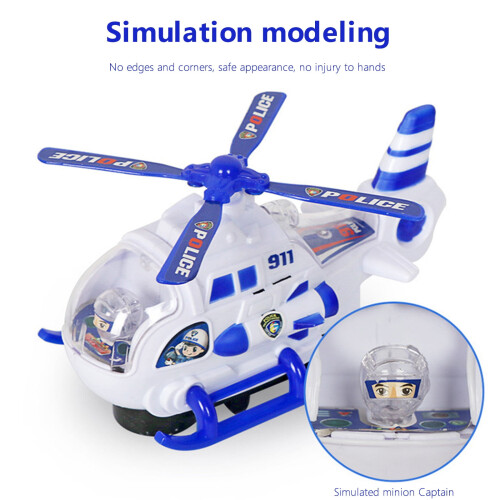 Helicóptero de brinquedo BVXEEP com luzes e sons 4D, função "bate e volta" – Ideal para crianças, ótimo presente de aniversário/Natal. 2