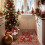 Christmas small area rug 2x3 ft red snowflake boho washable 2