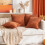 Μαξιλαροθήκες Rust Fall Corduroy Euro Sham 24x24", Σετ 2 τεμαχίων, μαλακές μαξιλαροθήκες με 7