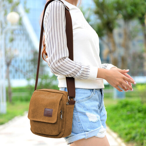 Plecak crossbody z płótna unisex, torba podróżna 2