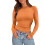 Damhöst Slim Fit Rundringad Långärmad Basic Toppar - Plus Size Vänlig Enfärgad Stretchig Höstblus S-2XL 3