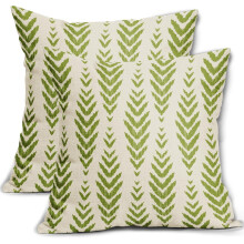 Lime zöld halszálkás lenvászon párnahuzatok 45x45 cm, 2 db-os csomag