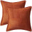 Μαξιλαροθήκες Rust Fall Corduroy Euro Sham 24x24", Σετ 2 τεμαχίων, μαλακές μαξιλαροθήκες με 6