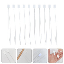 Conjunto de 10 agulhas para miçangas, passador de linha para agulhas de costura, ferramenta para passar linha rapidamente.