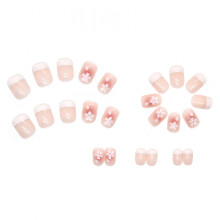 Faux ongles ballerine courts pour enfants, transparents, forme cercueil, compatibles avec colle, gel, capsules acryliques et ruban adhésif pour
