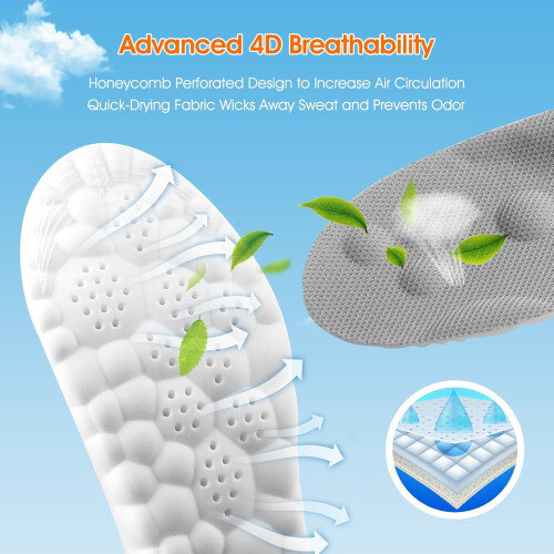 Άνετοι πάτοι 4D Cloud-Like για άνδρες – Μαλακός αφρός μνήμης, προσαρμογή κατά 2