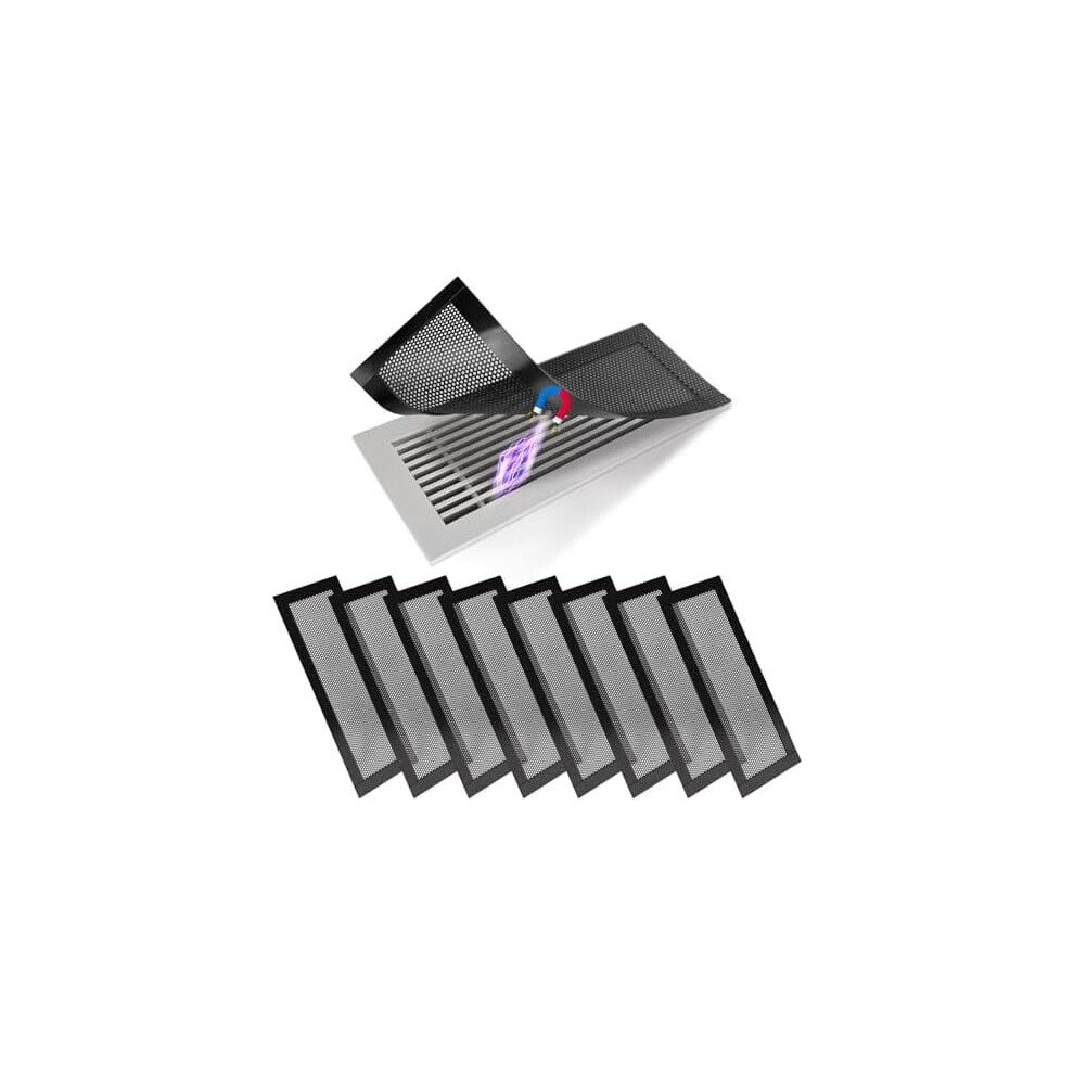8P Magnetic Floor Vent Covers 4X10 Inch, Pvc Mesh Register Covers For Home Wall/Ceiling/Floor Â Compatible With Standard Vents 9329345954511
