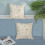 Conjunto de 2 capas de almofada natalinas em linho, 45x45cm (18x18 polegadas). 3