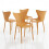 (4x Orange Stacking Chairs) Modern Style Retro Dining Garden Stackable Chairs 1