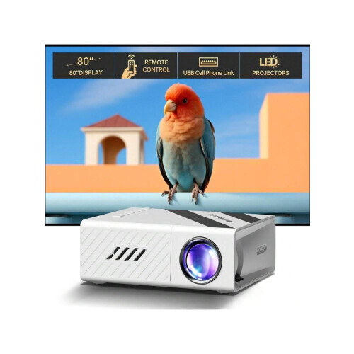Proyector portátil 4K HD con enfoque automático y cámara integrada 2