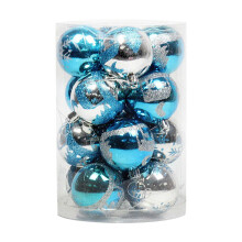 16pcs 2" Shatterproof Christmas Ball Ornaments, Electroplated Glossy Blue, Compatible with Xmas Tree, Wreath & Vines