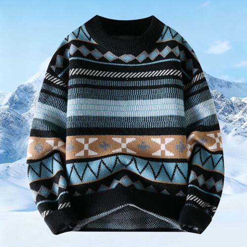 Weicher Herren-Langarmstrickpullover, 1 Stück 1