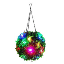 Lampada solare sospesa a forma di topiary: lampada a LED a forma di erba per decorare il giardino.