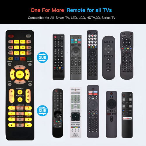 Télécommande universelle avec bouton rétroéclairé pour Smart TV - Remplacement de télécommande universelle 1