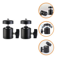 OUNONA 2pcs Hot Shoe Mount Ring Light Mount 1/4 Inch Camera Mount Tripod Ball Head