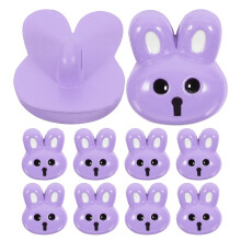 Conjunto de 10 botões de coelho da Páscoa em resina para roupas, festas e feriados.