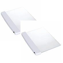 Lot de 2 lampes de lecture LED yocbz, veilleuse portable avec marque-page pour lit/voiture, lampe de lecture protectrice pour les yeux – Blanche