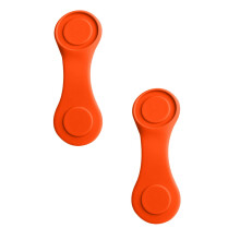 yocbz 2Pcs Personalized Golf Ball Markers with Silicone Hat Clip, Ball Markers Golf Hat Clip for Men Women, Novelty Gift for Golf Lovers，Orange
