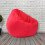 Pouf gonflable pour enfant avec housse imperméable, rouge 2