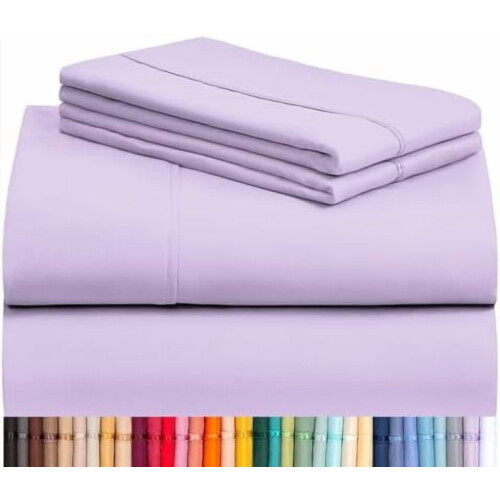 Queen Sheet Set 4-Piece Deep Pocket Microfiber