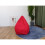 Pouf gonflable pour enfant avec housse imperméable, rouge 4